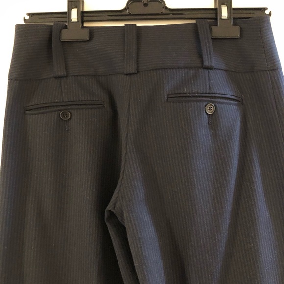 BCBG MaxAzria Navy shadow striped trouser size 0 - Picture 10 of 12